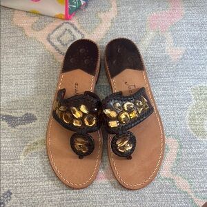 Jack Rogers Bejewled Brown 6 1/2